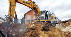Baggerarbeiten in Schweinfurt