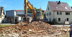 Abrucharbeiten in Schweinfurt